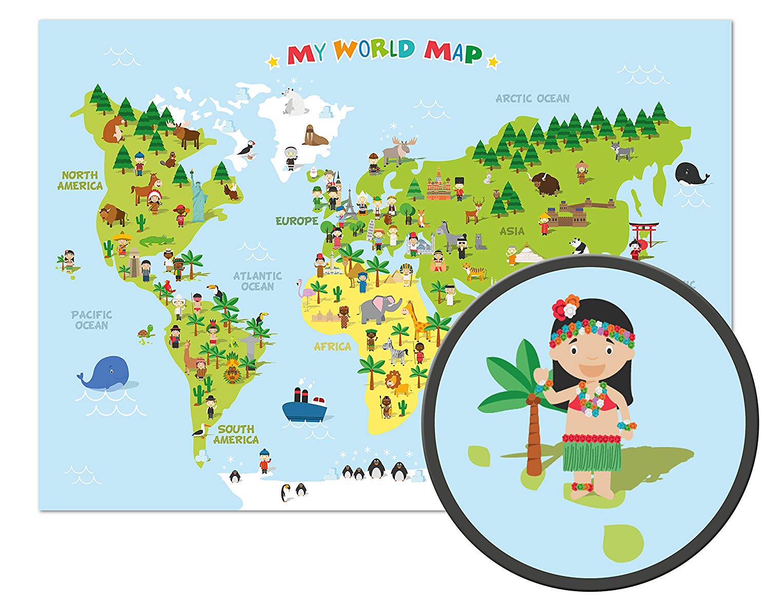 mapa mundo niños